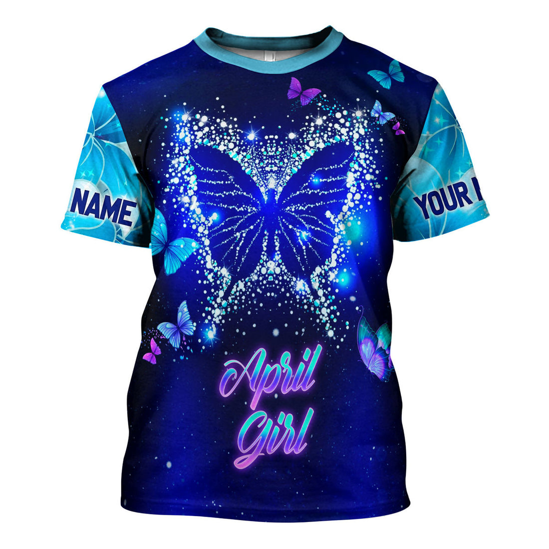 CustomsPig Personalized T-Shirt April Girl All Over Printed