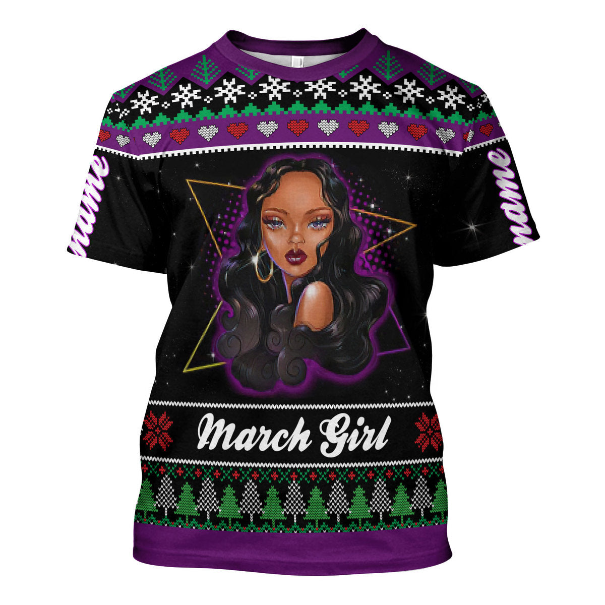 CustomsPig Personalized Tops March Girl All Over Printed