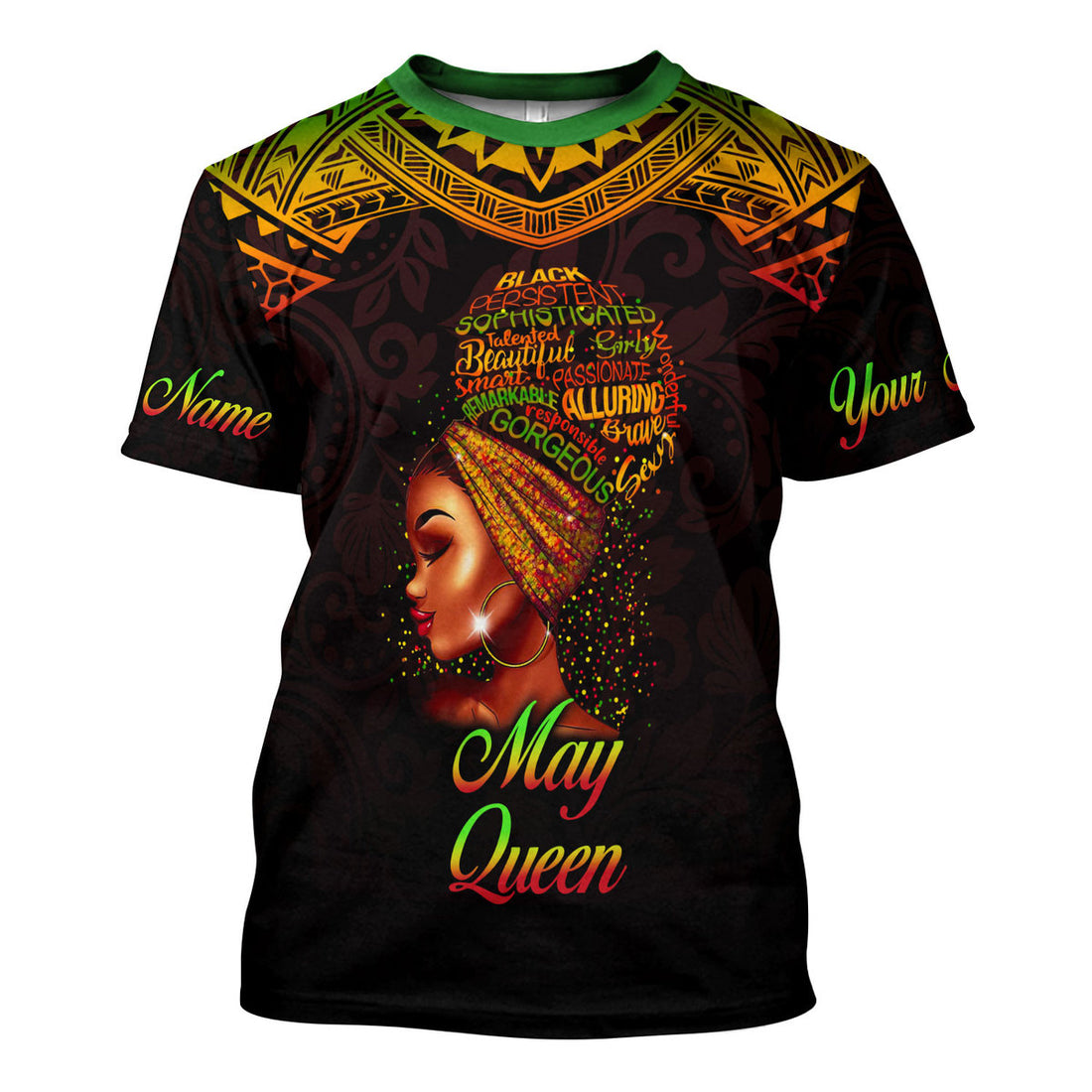 CustomsPig Personalized T-Shirt May Queen All Over Printed