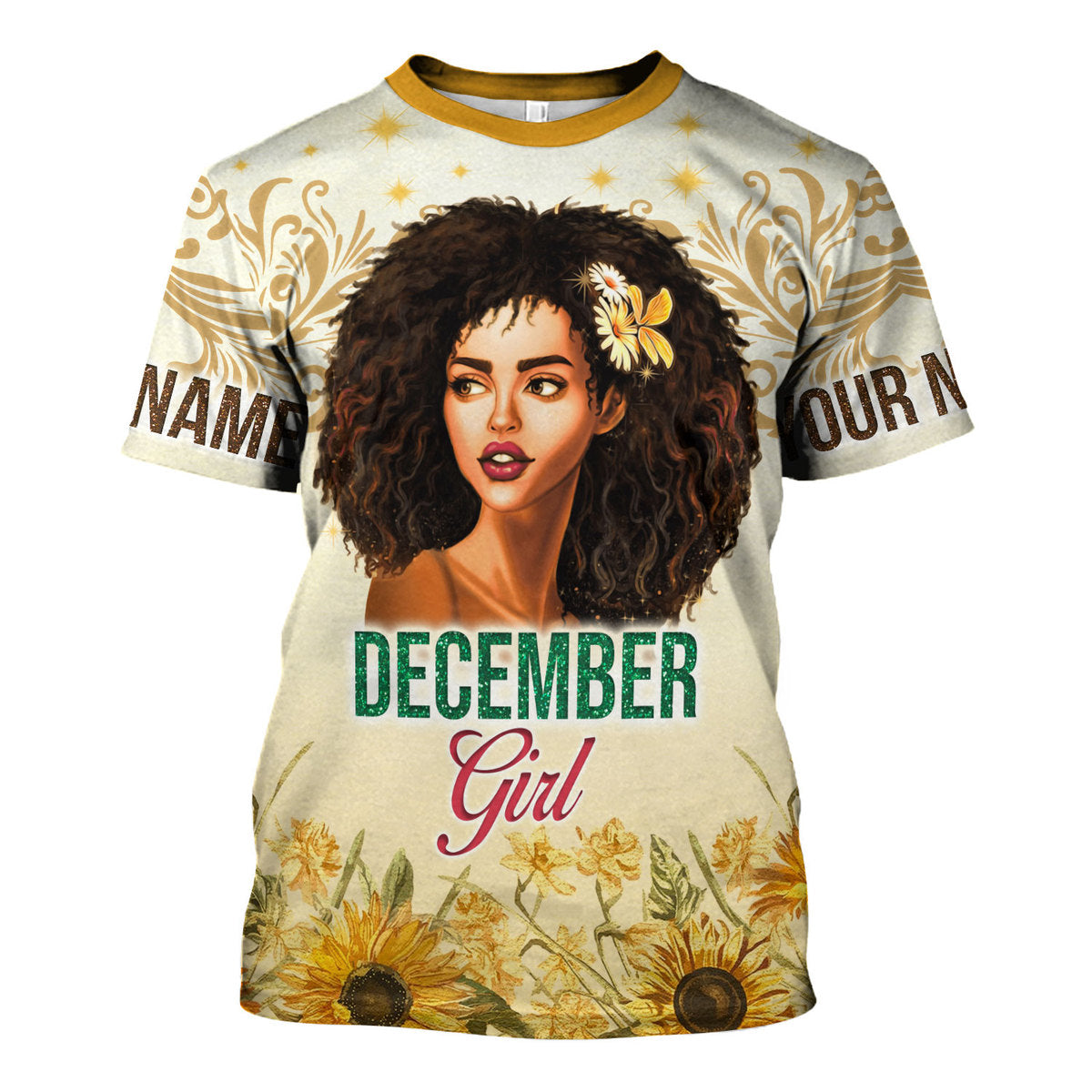 CustomsPig Personalized  Tops  December Girl All Over Printed