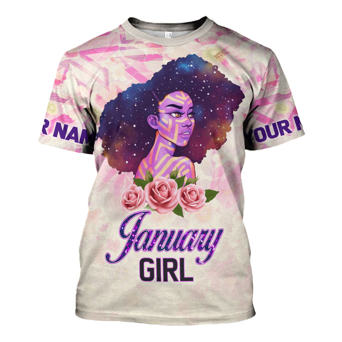 CustomsPig Personalized T-Shirt January Girl All Over Printed