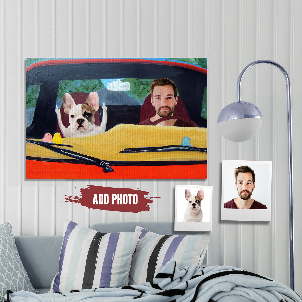 Customized Dogs Photos Canvas Poster Wall Art Family Gift