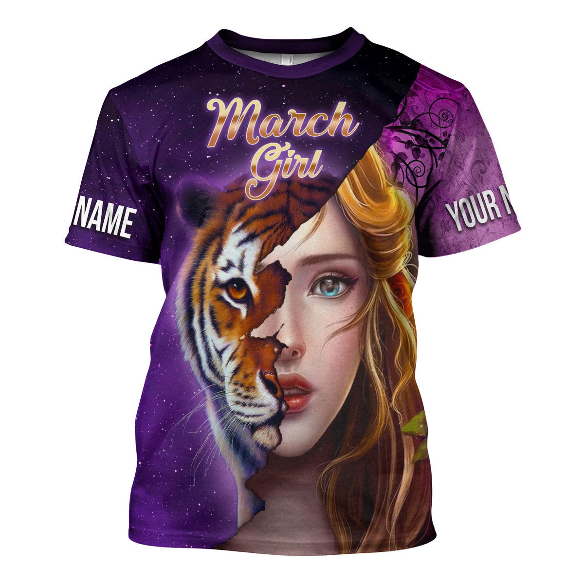 CustomsPig Personalized Tops As A March Girl All Over Printed