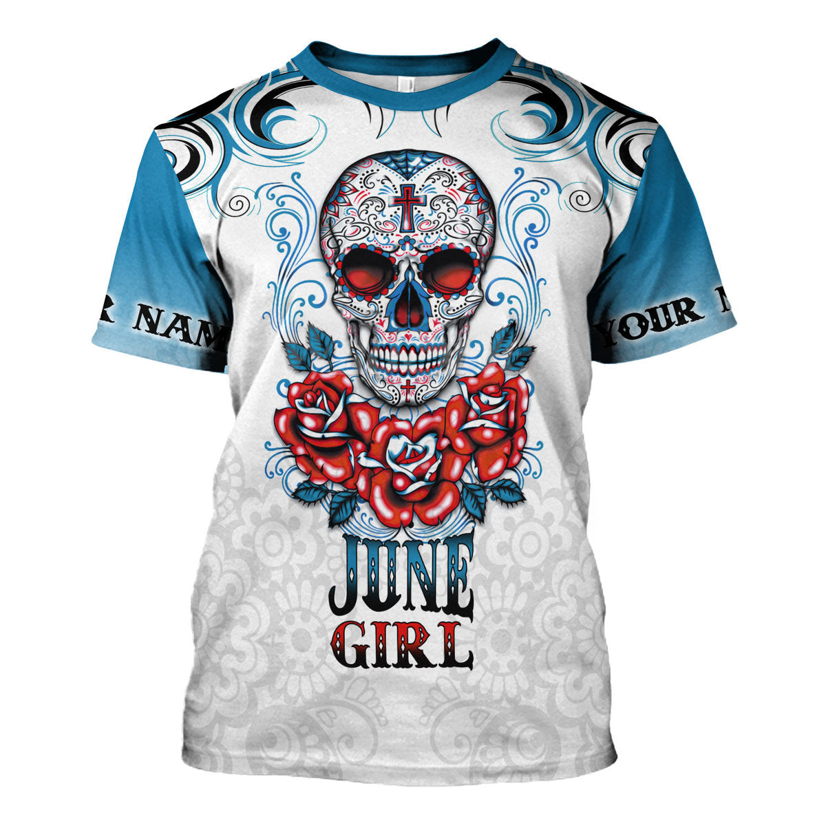 CustomsPig Personalized Tops June Girl All Over Printed