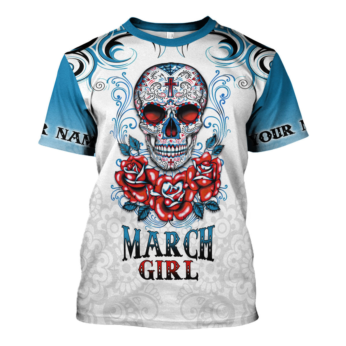 CustomsPig Personalized T-Shirt March Girl All Over Printed