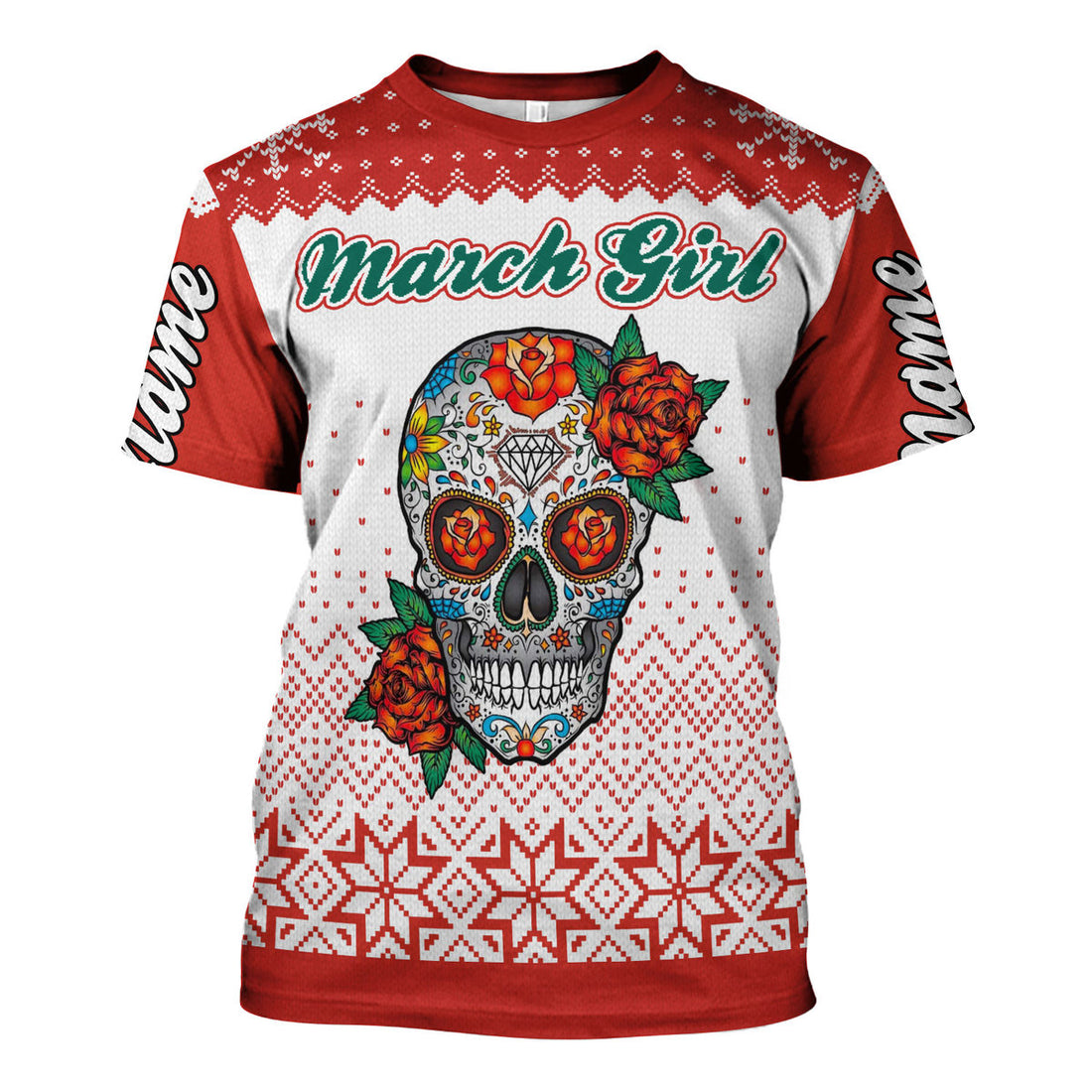 CustomsPig Personalized T-Shirt March Girl All Over Printed