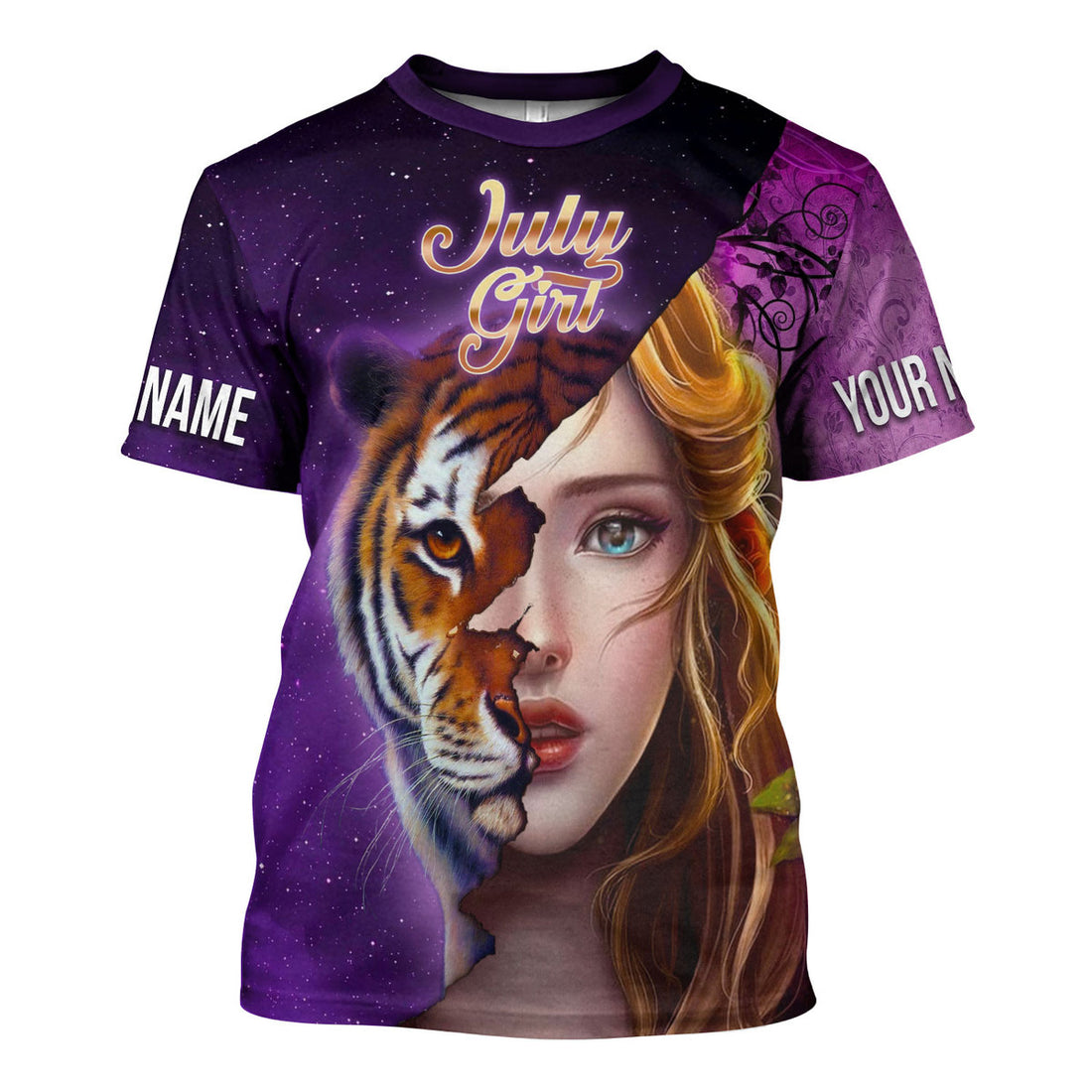 CustomsPig Personalized T-Shirt As A July Girl All Over Printed
