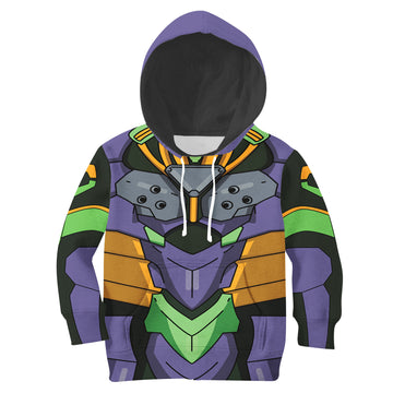 CustomsPig Neon Genesis Evangelion Robot Costumes Hoodie Sweatshirt T-shirt Kid Tops