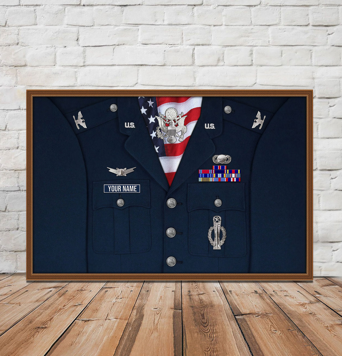 Customized Name & Rank U.S. Air Force Officer Digital File/ Poster/ Canvas