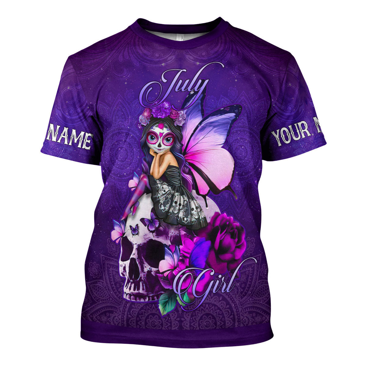 CustomsPig Personalized T-Shirt July Girl All Over Printed