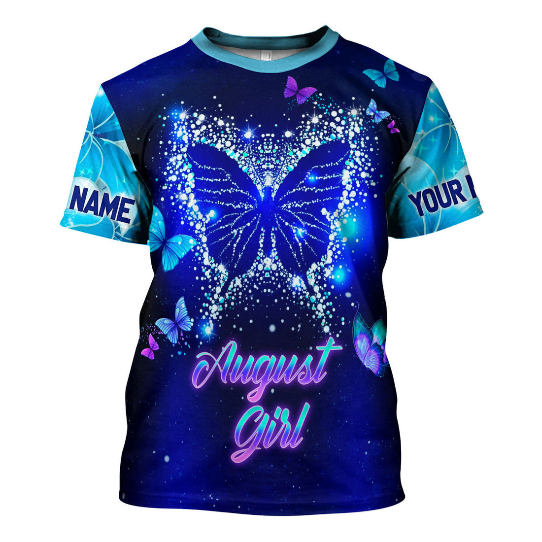 CustomsPig Personalized T-Shirt August Girl All Over Printed