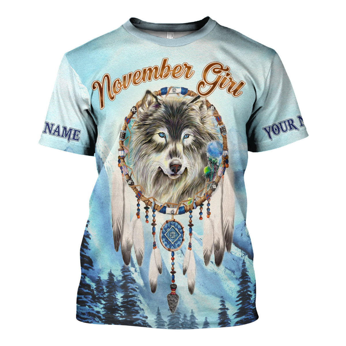 CustomsPig Personalized Tops November Girl All Over Printed