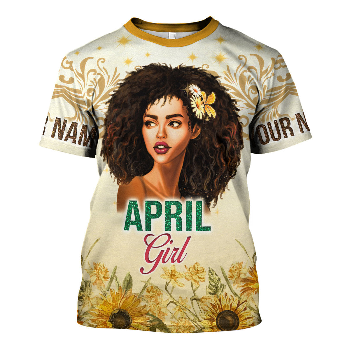 CustomsPig Personalized Tops April Girl All Over Printed