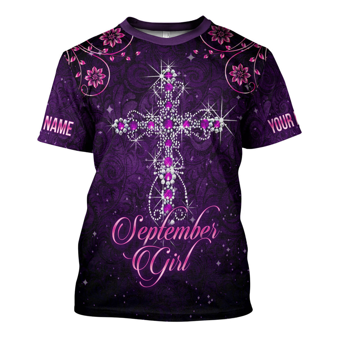 CustomsPig Personalized T-shirt I Am A September Girl All Over Printed