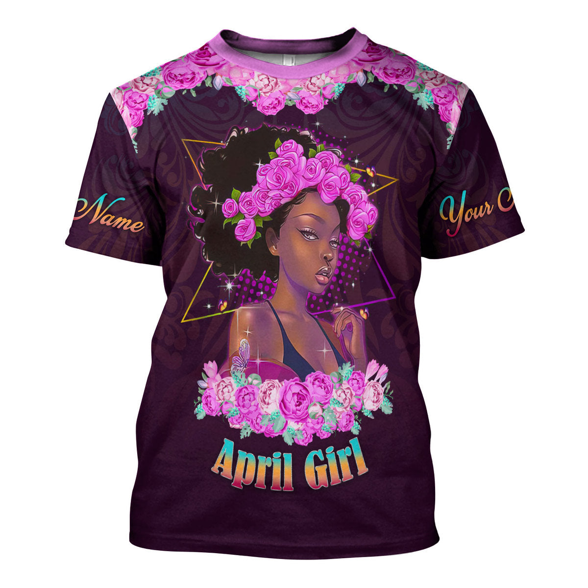 CustomsPig Personalized Tops April Girl All Over Printed