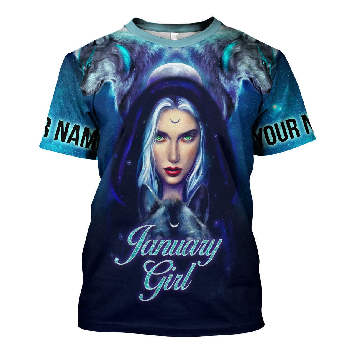 CustomsPig Personalized Tops January Girl I Don't Care All Over Printed