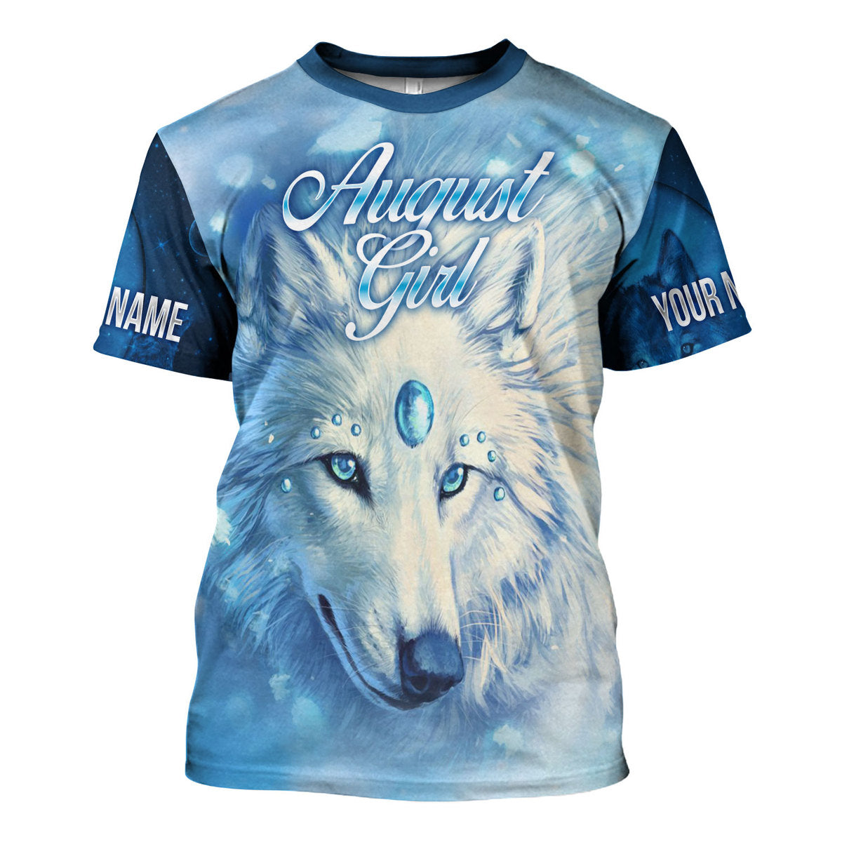 CustomsPig Personalized T-Shirt August Girl All Over Printed