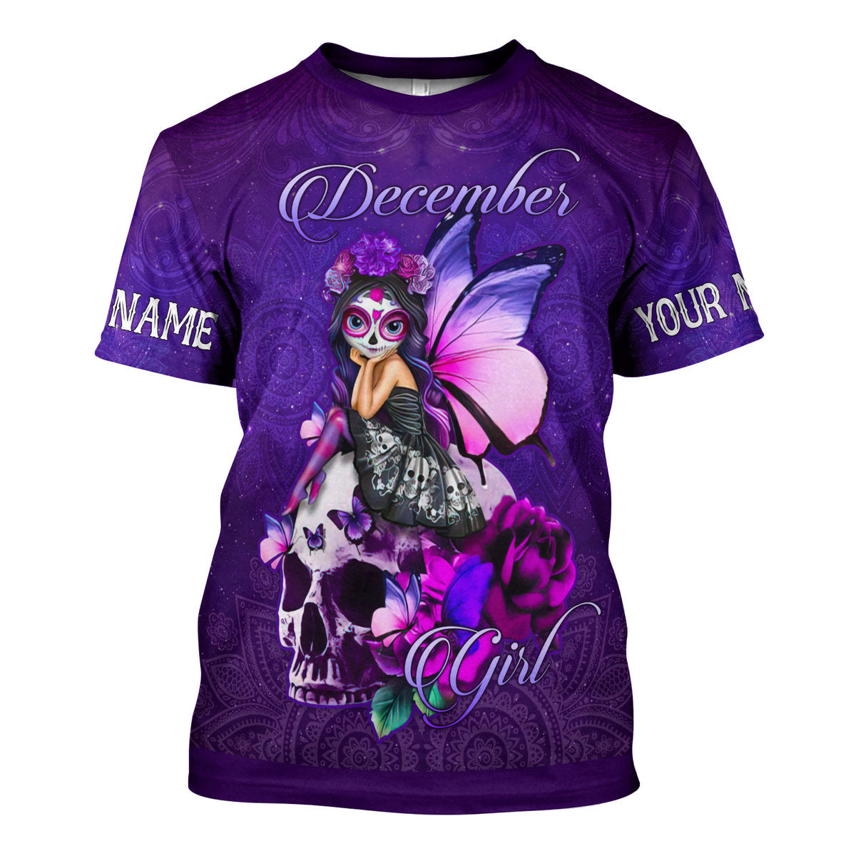 CustomsPig Personalized  Tops  December Girl All Over Printed