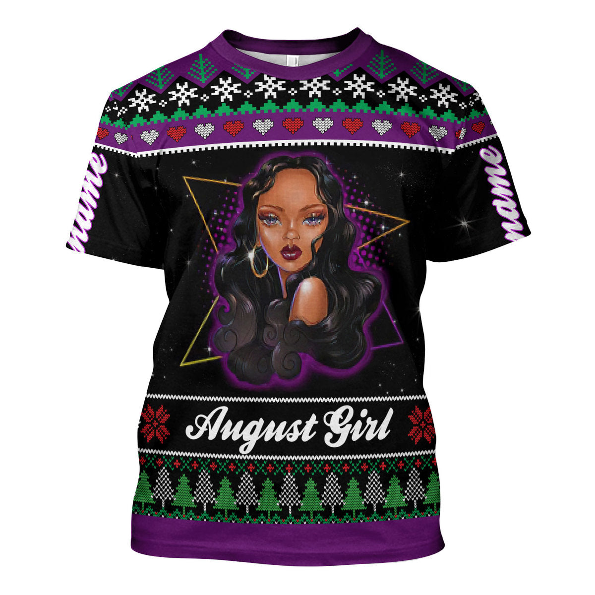 CustomsPig Personalized Tops August Girl All Over Printed