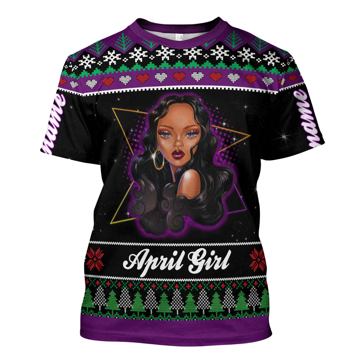 CustomsPig Personalized Tops April Girl All Over Printed