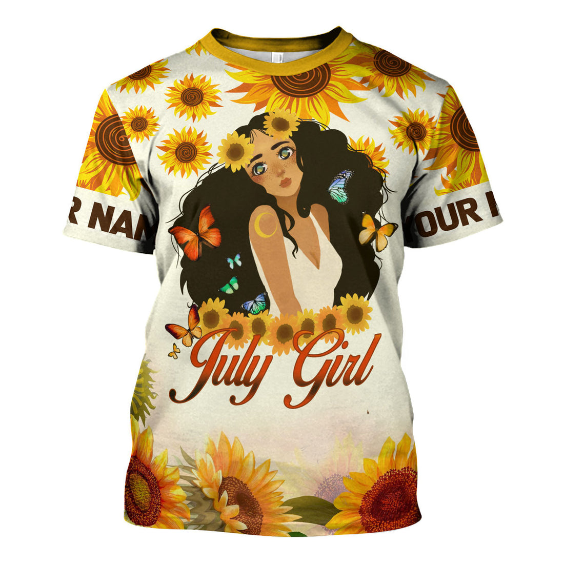CustomsPig Personalized T-Shirt July Girl All Over Printed