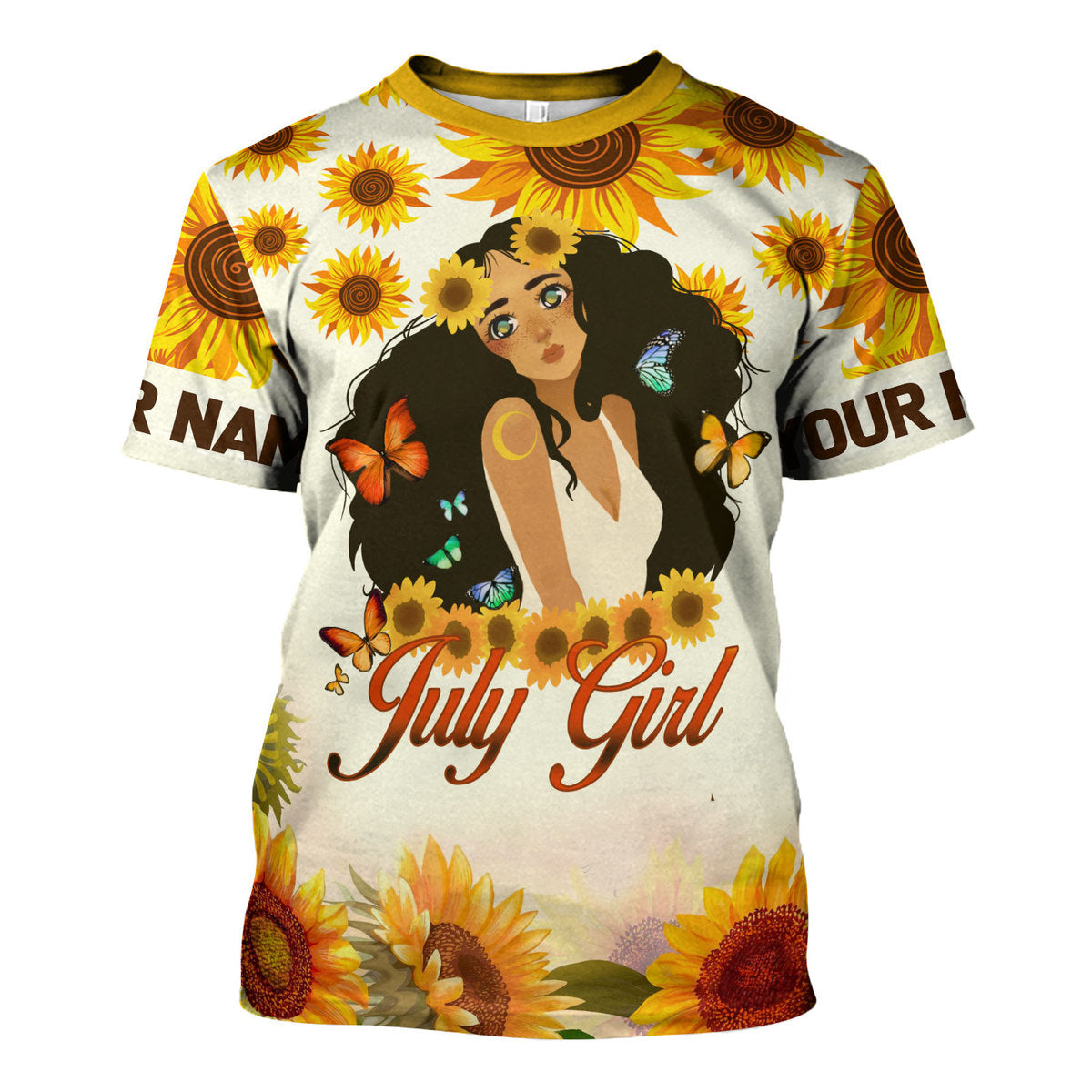 CustomsPig Personalized T-Shirt July Girl All Over Printed
