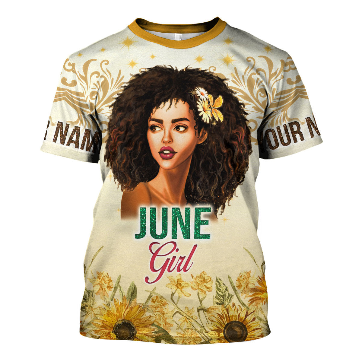 CustomsPig Personalized Tops June Girl All Over Printed