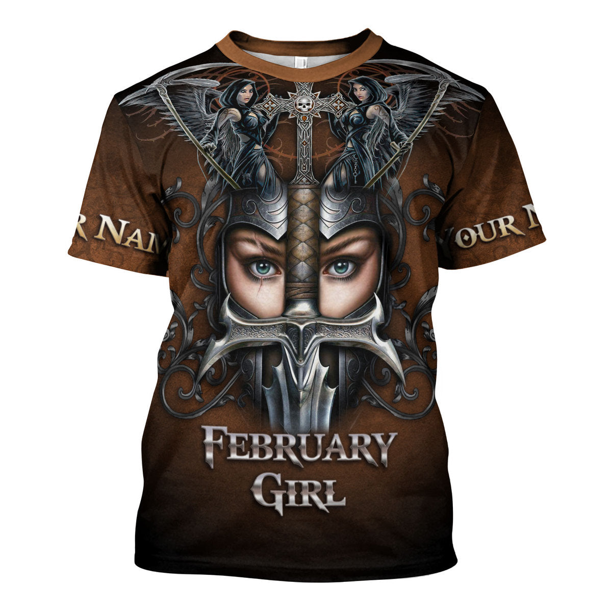 CustomsPig Personalized Tops February Girl All Over Printed