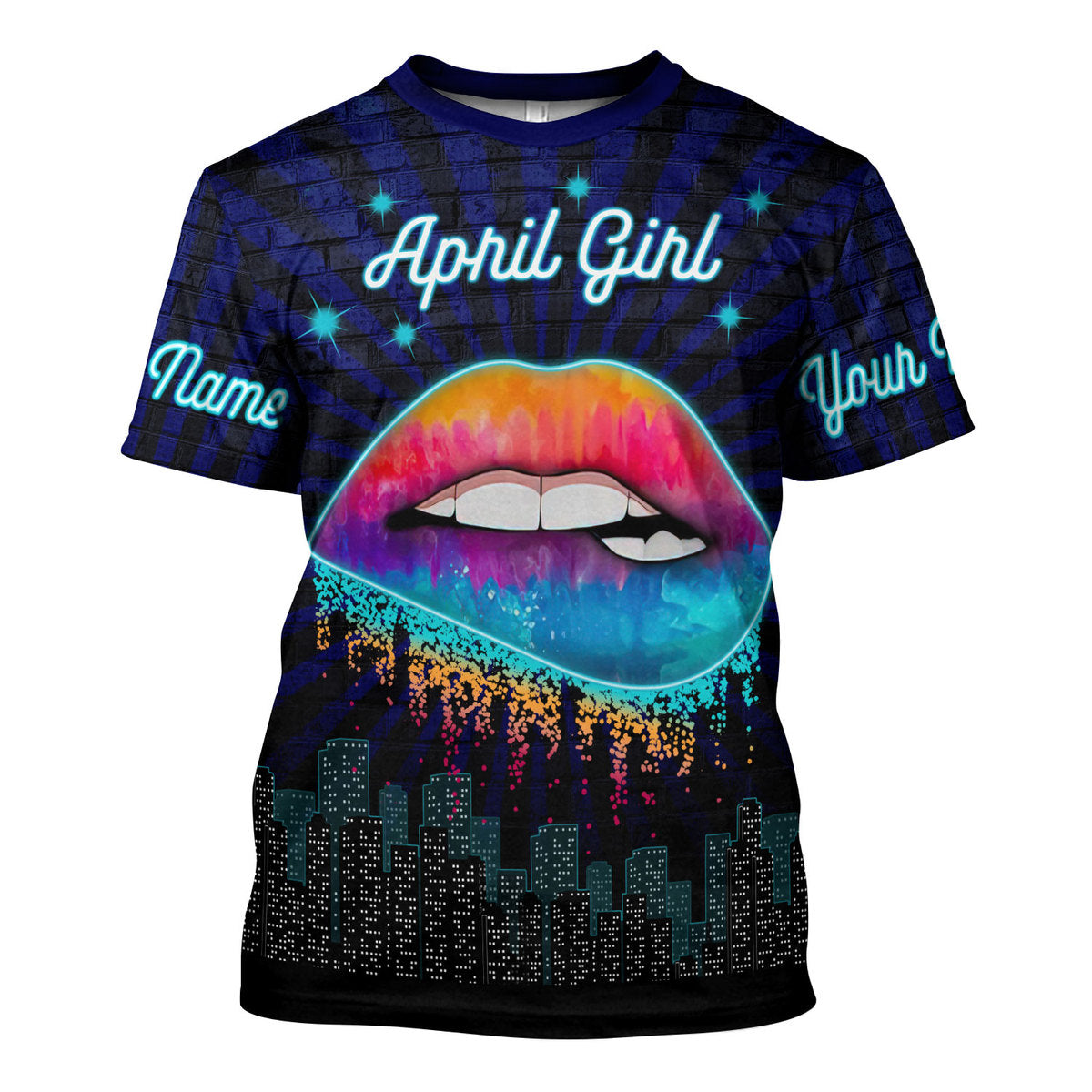 CustomsPig Personalized Tops April Girl All Over Printed