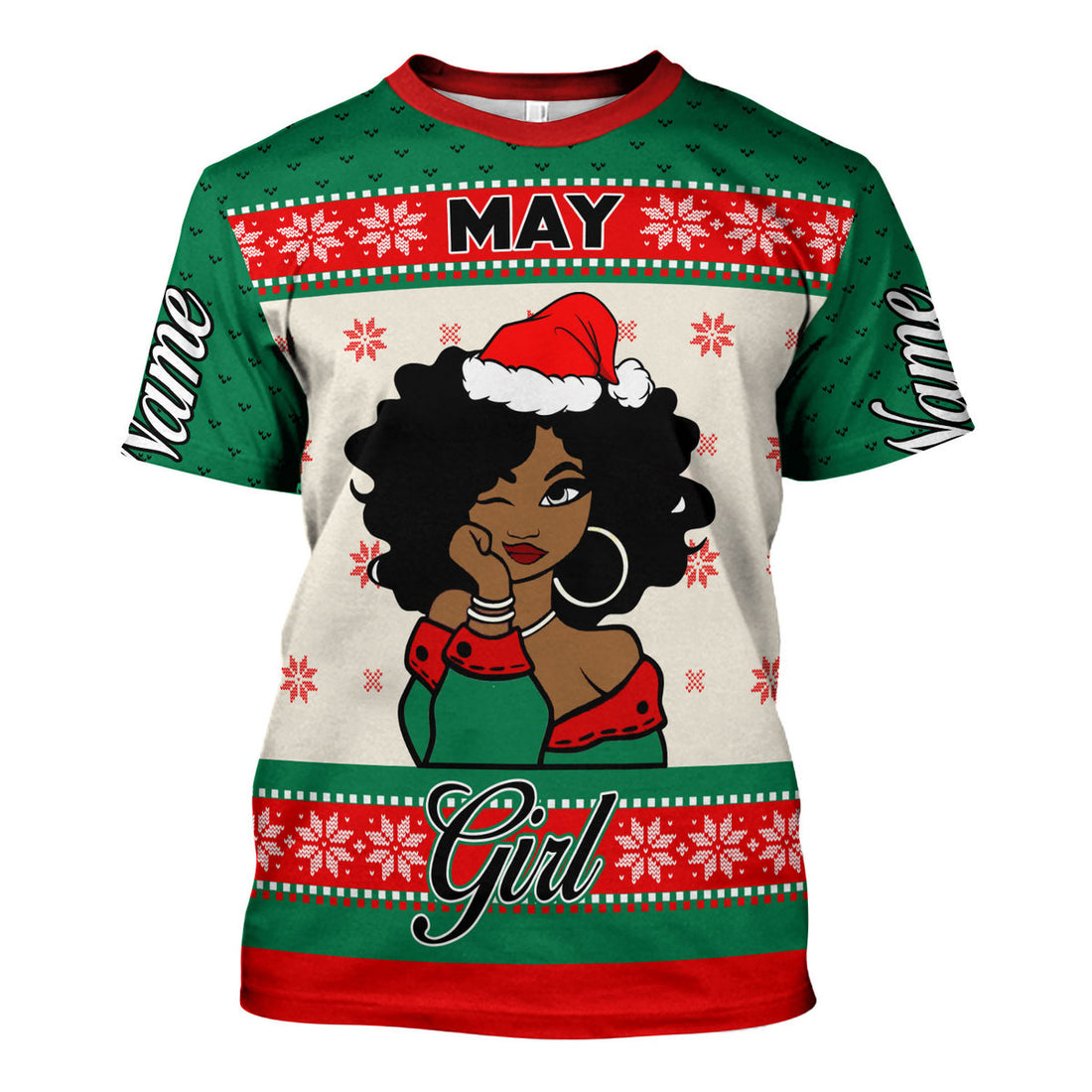 CustomsPig Personalized T-Shirt May Girl All Over Printed