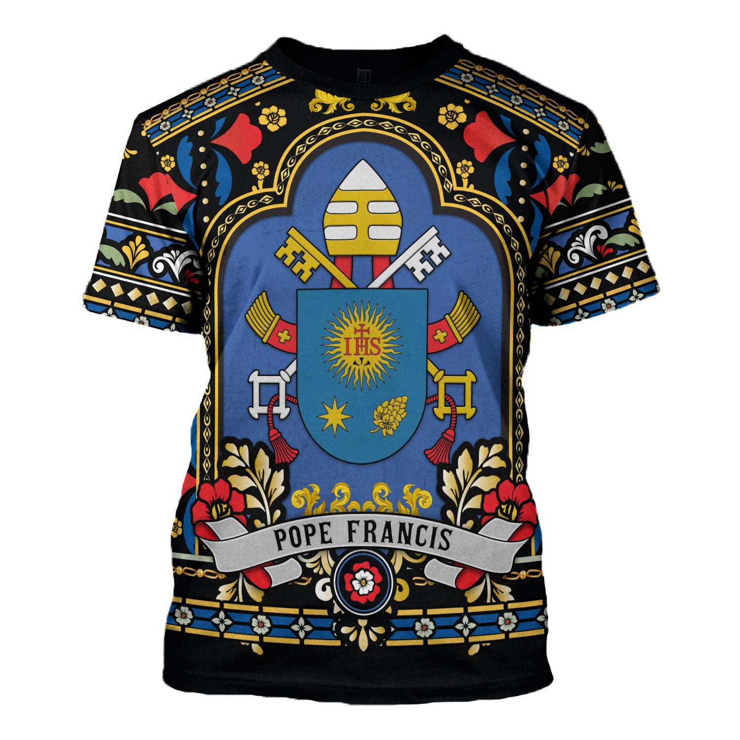 Customspig Tops Pullover Sweatshirt Pope Francis Coat Of Arms 3D Apparel