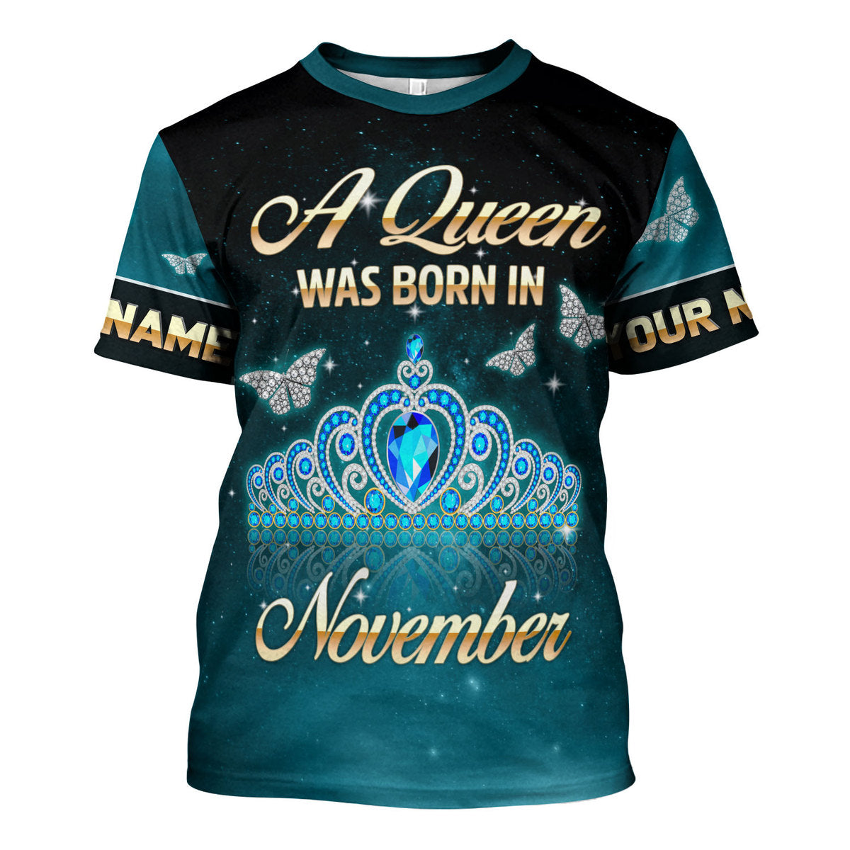 CustomsPig Personalized T-shirt November Girl All Over Printed