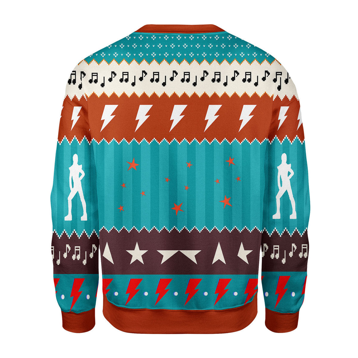 CustomsPig Never Underestimate A Grandma Who Is Listening To David Bowie Christmas Ugly Sweater