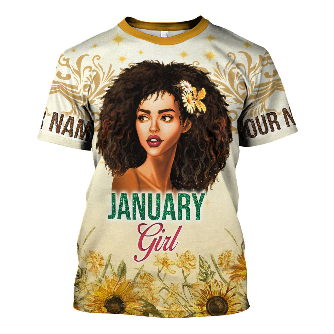 CustomsPig Personalized T-Shirt January Girl All Over Printed
