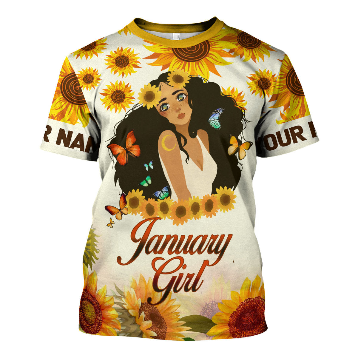 CustomsPig Personalized Tops January Girl All Over Printed