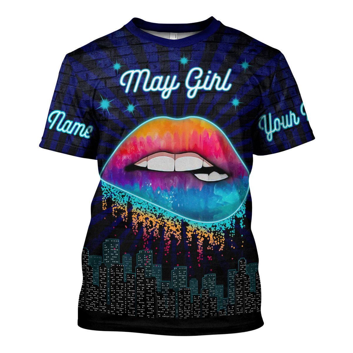 CustomsPig Personalized T-Shirt May Girl All Over Printed