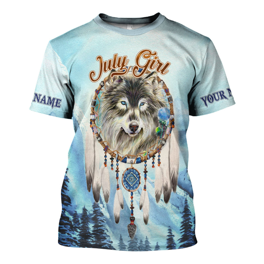 CustomsPig Personalized T-Shirt I Am A July Girl All Over Printed