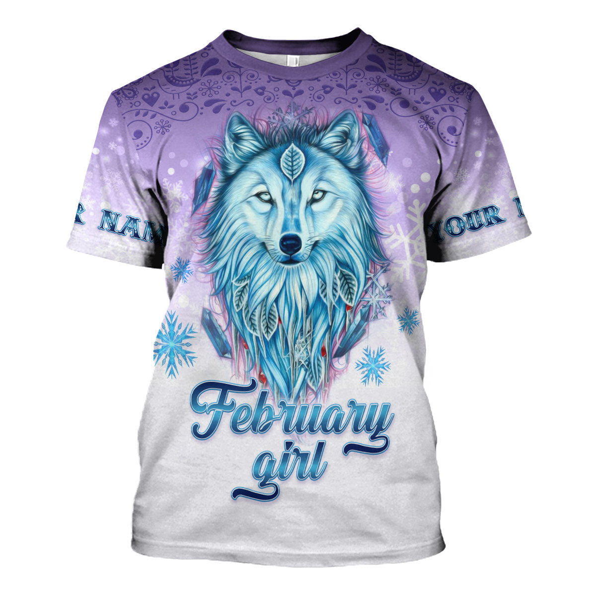 CustomsPig Personalized T-Shirt I'm A February Queen All Over Printed