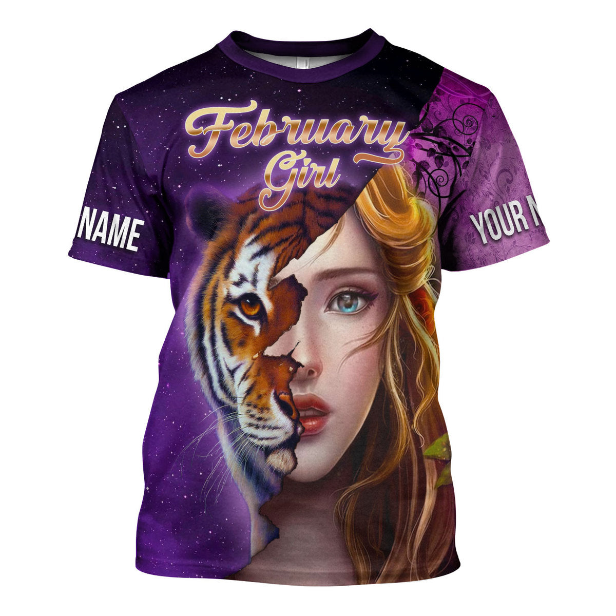 CustomsPig Personalized Tops As A February Girl All Over Printed