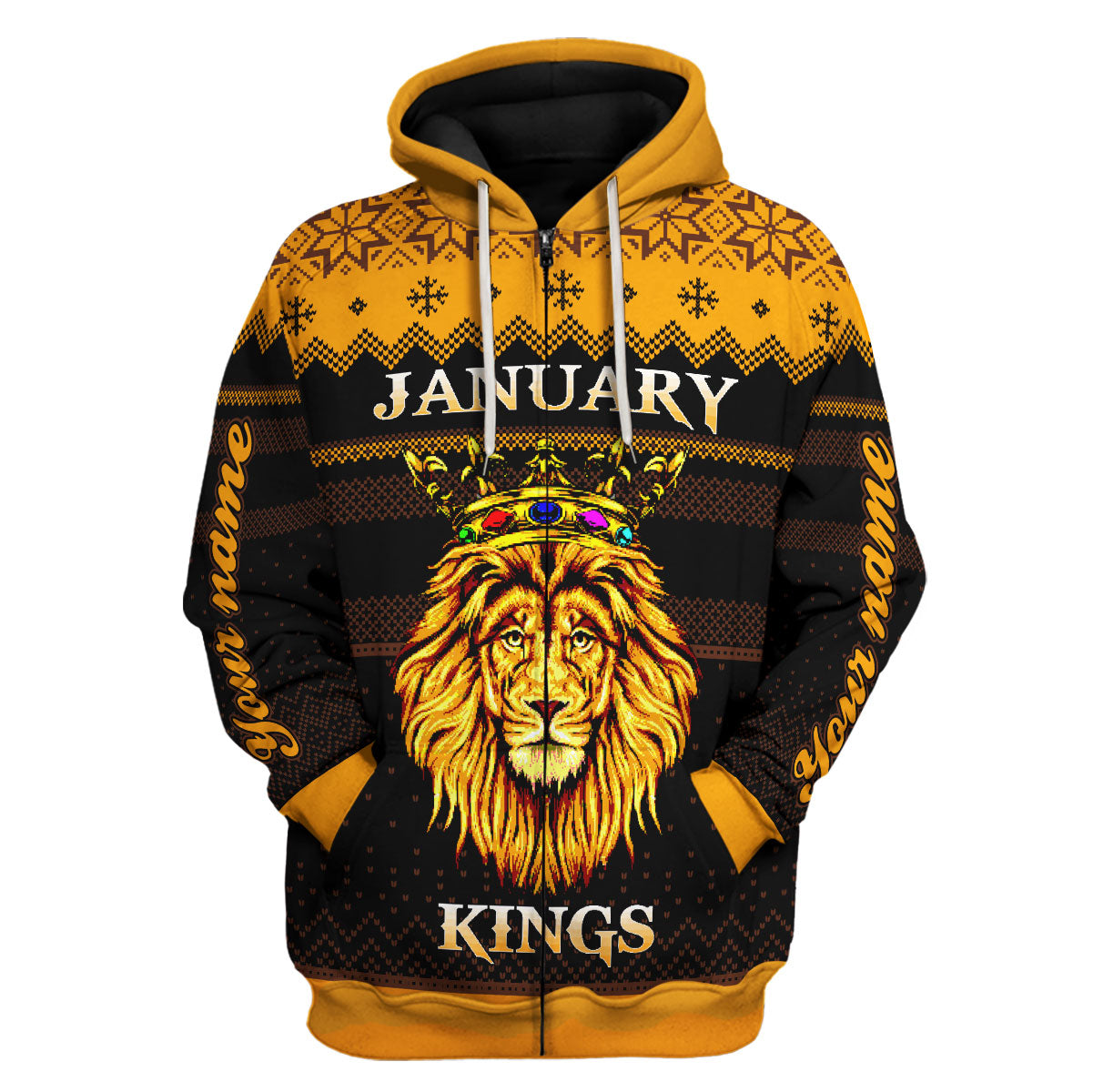 CustomsPig Personalized Tops January Guy Kings Are Born In January All Over Printed