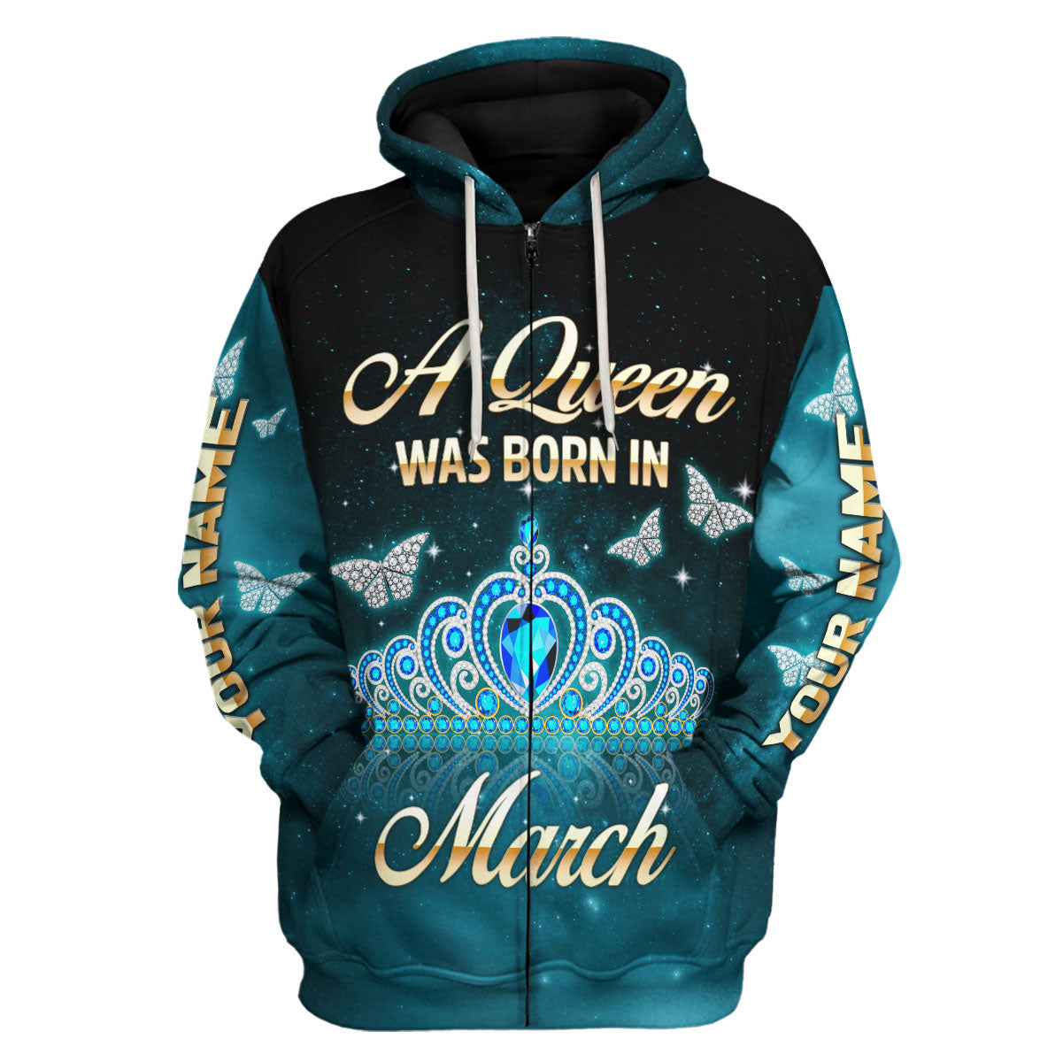CustomsPig Personalized Hoodie March Girl All Over Printed