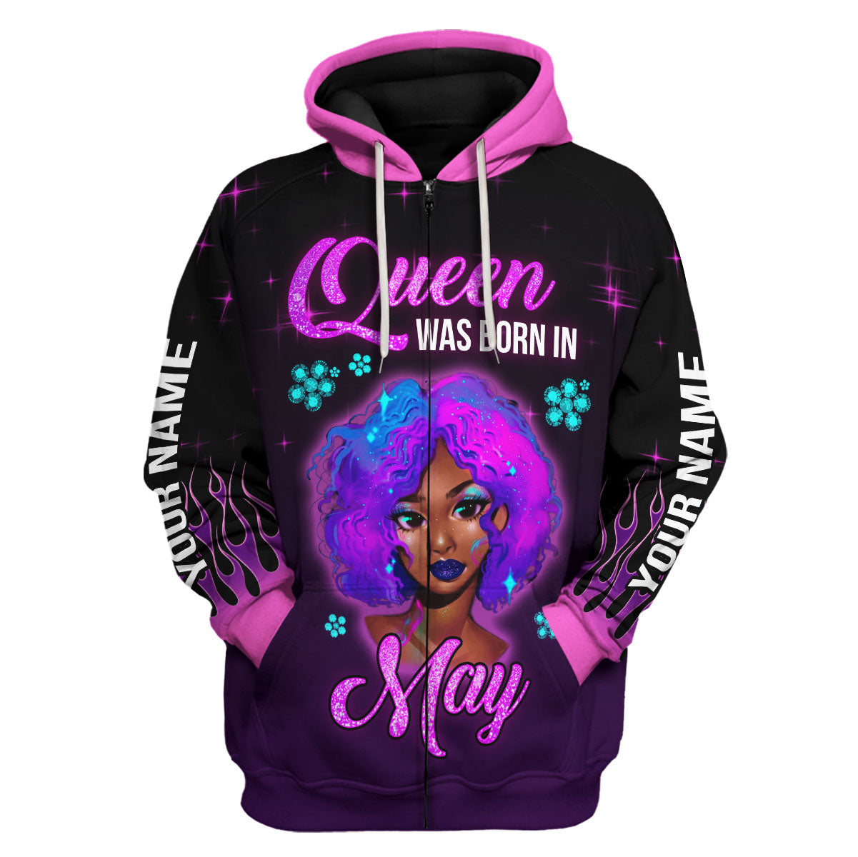 CustomsPig Personalized Tops May Queen Was Born In May All Over Printed