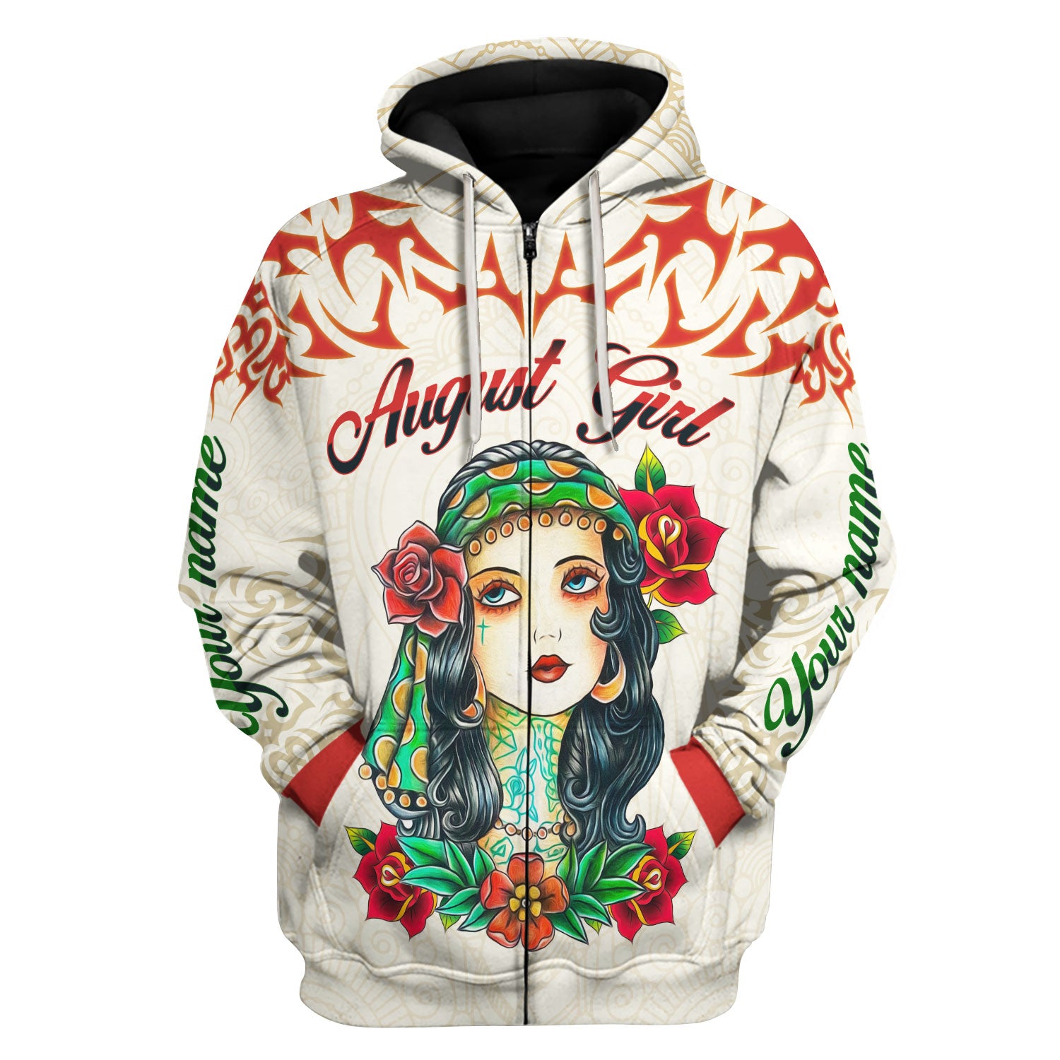 CustomsPig Personalized Tops August Girl All Over Printed
