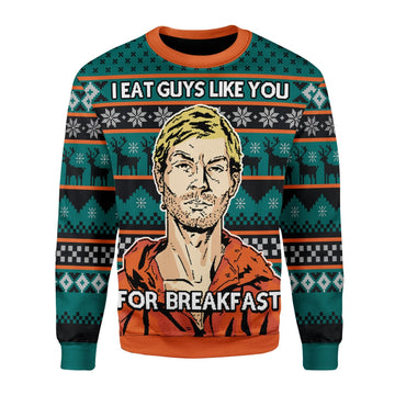 Customspig Christmas Sweater I Eat Guys Like You For Breakfast 3D Apparel