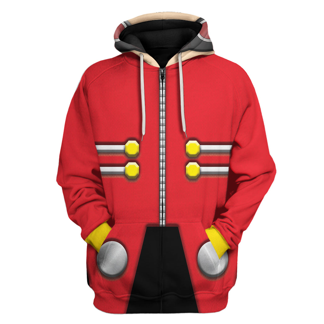 CustomsPig Dr Eggman Robotnik Sonic The Hedgehog Costumes Hoodie Sweatshirt T-shirt Tracksuit