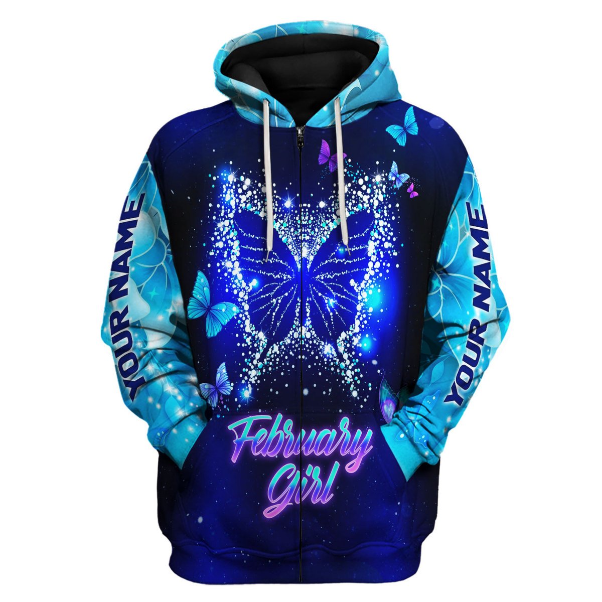 Personalized Tracksuit February Girl All Over Printed