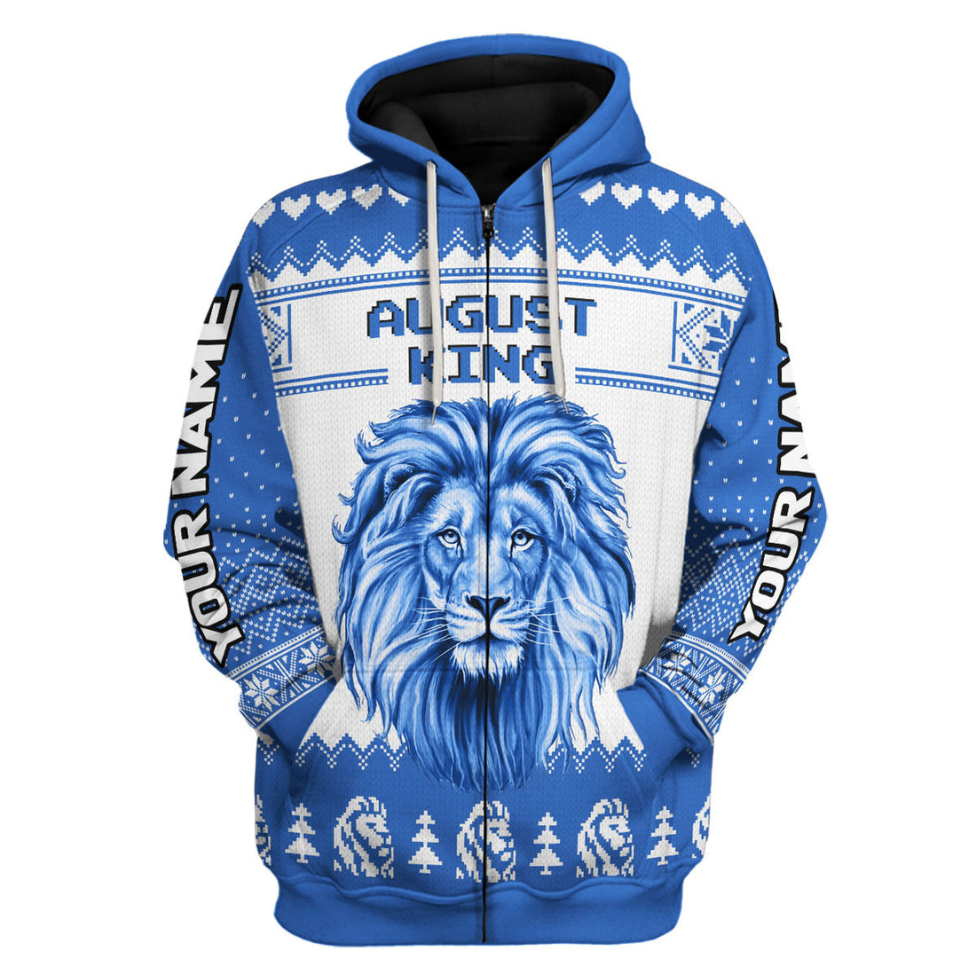 CustomsPig Personalized Zip Hoodie August Guy All Over Printed