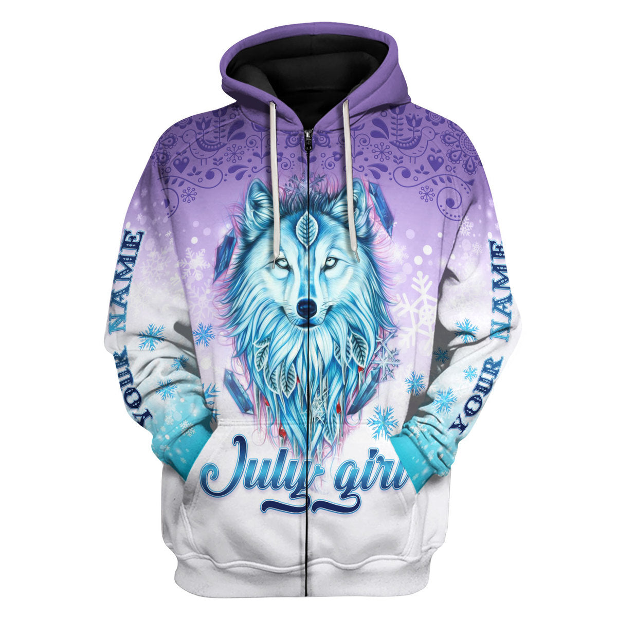 CustomsPig Personalized Hoodie I'm A July Queen All Over Printed