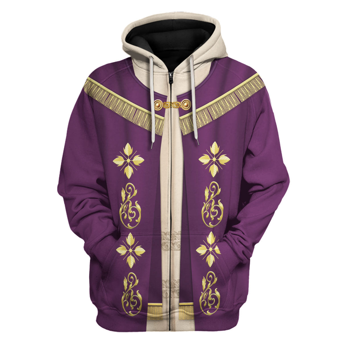 Tracksuit Tops Pullover Sweatshirt Pope Francis In Purple Liturgical Vestment 3D Apparel