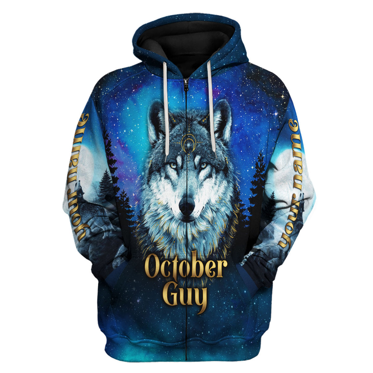 CustomsPig Personalized Hoodie I Was Born In October All Over Printed